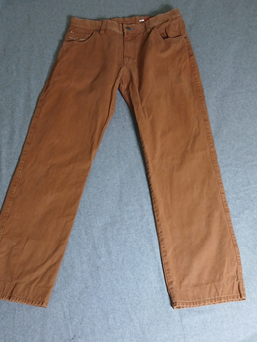 Alberto Men's Straight Jeans in Warm Copper 32x31